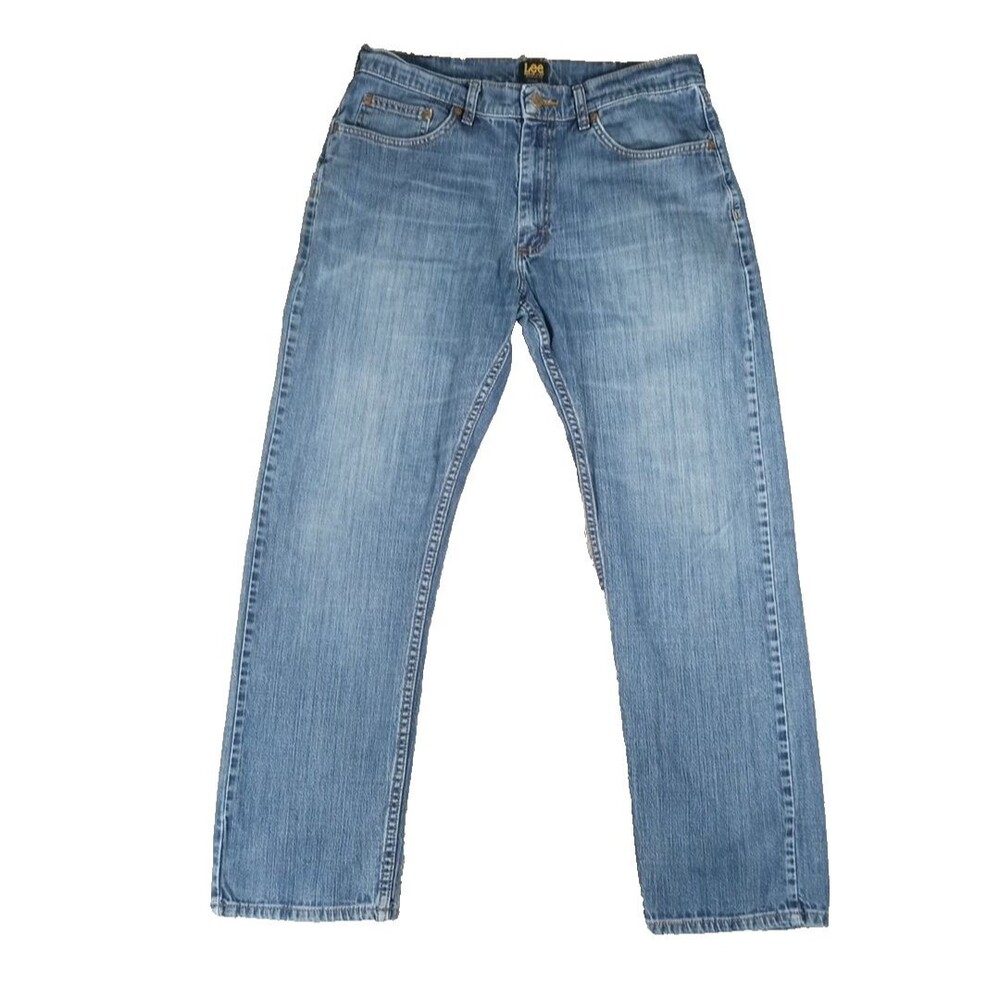 Lee Straight Leg Jeans Men’s Size 34X30 (Actual 32x30) Blue Regular Fit